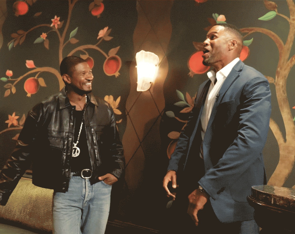 usher backstage with someone